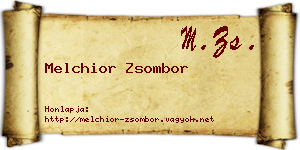 Melchior Zsombor névjegykártya
