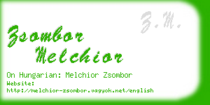 zsombor melchior business card